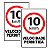 Kit 2 Placa Aviso Velocidade Máxima 10km/h 30cmx20cm PVC - Imagem 1