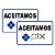 Kit 2 Placa Aviso Sinalização Aceitamos Pix 20cmx15cm PVC - Imagem 1