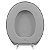 Assento Sanitário Oval Universal Almofadado Slim Cinza Claro - Imagem 4