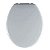 Assento Sanitário Oval Universal Almofadado Cinza Claro - Imagem 3