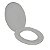 Assento Sanitário Oval Universal Almofadado Cinza Claro - Imagem 1