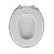 Assento Sanitário Oval Universal Almofadado Branco Astra - Imagem 4
