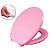 Assento Sanitário Oval Universal Almofadado Rosa Astra - Imagem 5