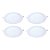 Kit 4 Painel LED Embutir Redondo Luz Branca 6500K 18W 22cm - Imagem 1