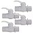Kit 4 Registro Esfera Engate Rosca Externa PVC 1/2'' Estrela - Imagem 1