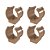 Kit 4 Abraçadeira Impacto P/ Cano 20mm 1/2'' Marrom Estrela - Imagem 1