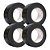 Kit 4 Fita Adesiva Tecido Multiuso SilverTape 48mmX50m Preta - Imagem 1
