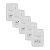 Kit 5 Conjunto Interruptor Simples + Tomada 20A 4x2 Branca - Imagem 1