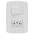Kit 2 Conjunto Interruptor Simples + Tomada 10A 4x2 Branca - Imagem 2