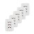 Kit 5 Conjunto 3 Tomadas Branca Monobloco 2P+T 10A 250V 4x2 - Imagem 1