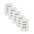 Kit 5 Conjunto 3 Tomadas Branca Monobloco 2P+T 20A 250V 4x2 - Imagem 1