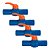 Kit 4 Registro Esfera C/ União Dentada Alavanca 3/4" PVC - Imagem 1