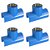 Kit 4 Tapa Furo Tee PVC/Latão Rosca 25mm x 3/4" Azul Estrela - Imagem 1