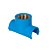Kit 4 Tapa Furo Tee PVC/Latão Rosca 25mm x 3/4" Azul Estrela - Imagem 3