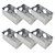 Kit 6 Condulete Multiplo Dailet T Sem Tampa 3/4'' Alumínio - Imagem 1