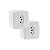 Kit 2 Tomada Sobrepor Externa 10A 2P+T 250V Branco ilumi - Imagem 1