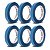 Kit 6 Fita Crepe Pintura Imobiliária Obra Azul 24mm x 50m - Imagem 1