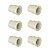 Kit 6 Luva Transição Soldável Aquatherm CPVC 22x25mm Tigre - Imagem 1