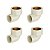 Kit 4 Joelho 90º Transição Aquatherm CPVC 22mm X 3/4'' Tigre - Imagem 1