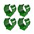 Kit 4 Abraçadeira Impacto P/ Cano Tubo 25mm 3/4'' Verde - Imagem 1