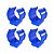 Kit 4 Abraçadeira Impacto P/ Cano Tubo 25mm 3/4'' Azul - Imagem 1