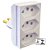 Adaptador Pino T Monobloco 3 Tomadas 2P+T 20A 250V Branco - Imagem 2