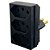 Adaptador Pino T Monobloco 3 Tomadas 2P+T 20A 220V Preto - Imagem 1