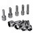 Kit 9 Soquetes Bits Canhão Parafusadeira 1/4" Sextavado Aço - Imagem 4