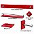 Kit Banheiro 5 Peças Acessórios Vermelho Vidro 8mm - Imagem 3