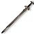 Espada Bard the Bowman Medieval Hobbit Sword Prateada Em Aço - Imagem 1