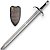 Espada Decorativa Jon Snow Game Of Thrones Garra Longa Em Aço - Imagem 1
