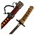 Mini Katana Vermelha De Enfeite Decorativo com Suporte - Imagem 3