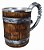 Caneca 3d Resina Vikings Estilo Barril Envelhecido Retro - Imagem 1