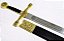 Espada Medieval Excalibur Dourada Aço Com Bainha 1,14 Metros - Imagem 6