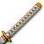 Espada Katana Samurai Anime Demon Slayer Zenitsu Agatsuma Em Aço - Imagem 4