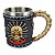 Caneca 3d Resina Caveira Alça de Osso 400 mL - Imagem 1