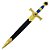 Adaga Rei Salomão Davi Medieval Azul e Dourado - Imagem 3