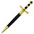 Adaga Rei Salomão Davi Medieval Preto e Dourado - Imagem 3
