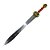 Espada Gladius Romano Bainha Vermelha Couro Lamina Desenhada - Imagem 5