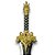 Espada Rei Llane Wrynn II Filme World Of Warcraft Leão Dourado c/ Suporte Parede Decorativa em Aço - Imagem 4