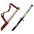 Espada Katana Michonne The Walking Dead Decorativa Em Aço c/ Suporte - Imagem 1