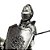 Estátua Guerreiro Medieval com Lança e Escudo em Resina - Imagem 5