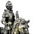 Estátua Guerreiro Medieval com Lança e Escudo em Resina - Imagem 3