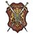 Escudo Brasão Hannya Espada Dupla Cruzada - Imagem 1
