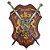 Escudo Brasão Coroa N Espada Dupla em X - Imagem 1