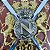 Escudo Brasão Coroa N Espada Dupla em X - Imagem 2