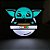 Luminária Star Wars Abajur de Mesa Baby Yoda Grogu - Imagem 3