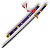 Katana De Led Enma Roxa Zoro One Piece - Imagem 1