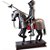 Estatua Cavaleiro Armadura Lanca Em Metal E Cavalo Medieval Templario - Imagem 1