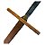 Espada Medieval Longa De Madeira Cumaru Waster Preto HEMA 120cm - Imagem 4